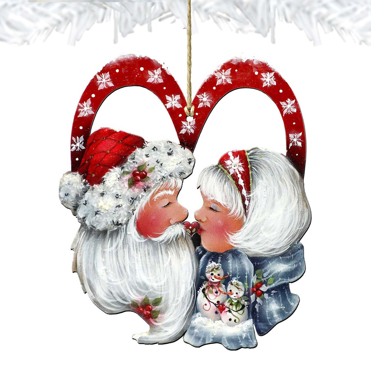 Merry Kissmas! Wooden Ornaments by Jamie Mills-Price - Christmas Decor - 8457514