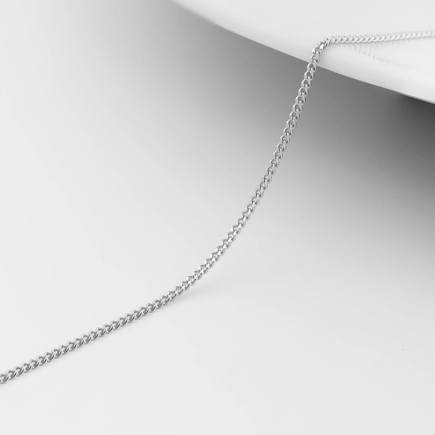 Collier chaîne maille gourmette en acier inoxydable