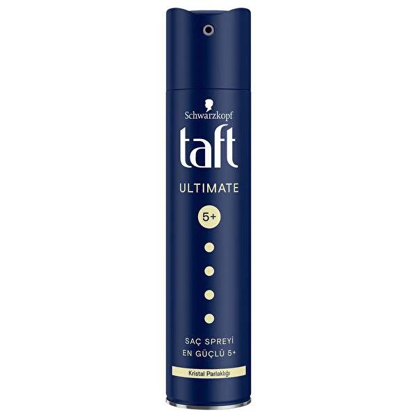 Taft Ultimate Hair Spray - 48 Hour Extra Strong Hold & Crystal Shine - Long Lasting Hair Styling Spray