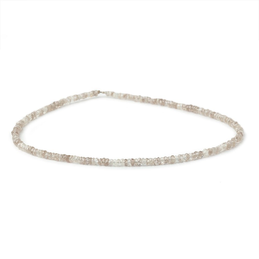 3mm Dark Champagne Zircon Faceted Rondelle 13.5 inch 212 Beads