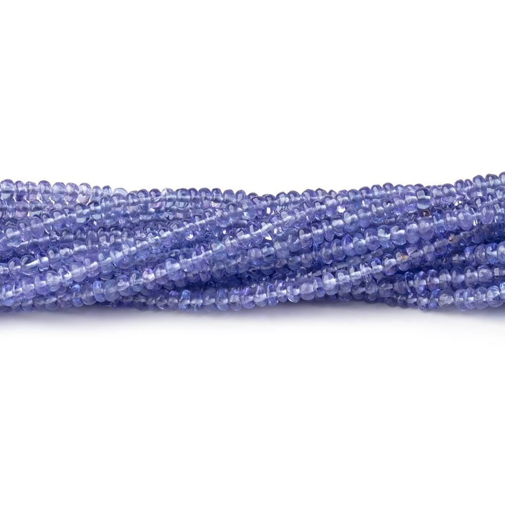 3mm Tanzanite Plain Rondelle Beads 18 inch 280 pieces AAA