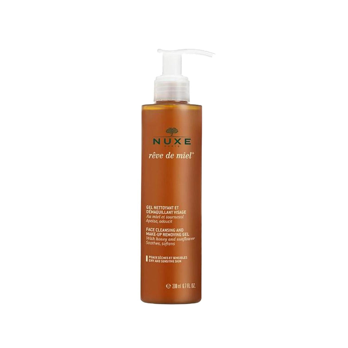 Nuxe Reve De Miel Face Cleansing and Make-Up Removing Gel - 200ml Gentle Skincare for Effective Makeup Removal