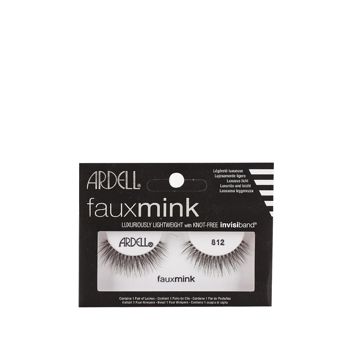 Ardell Faux Mink False Eyelashes 812 - Reusable, Natural Look, Easy to Apply, Cosmetic Eyelash Enhancements
