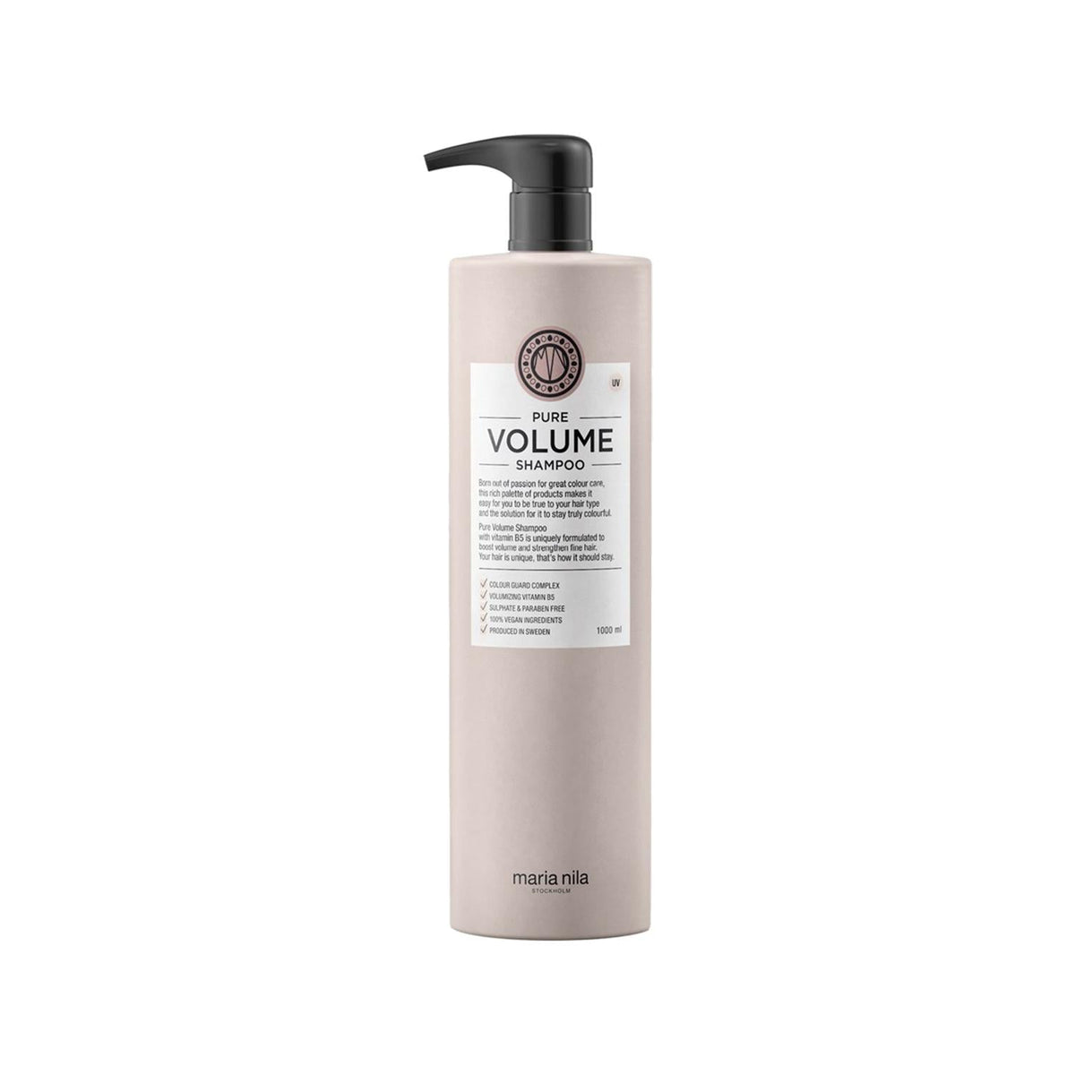 Maria Nila Sulfate-Free Volumizing Shampoo - 1000ml Pure Volume for Gentle Hair Care