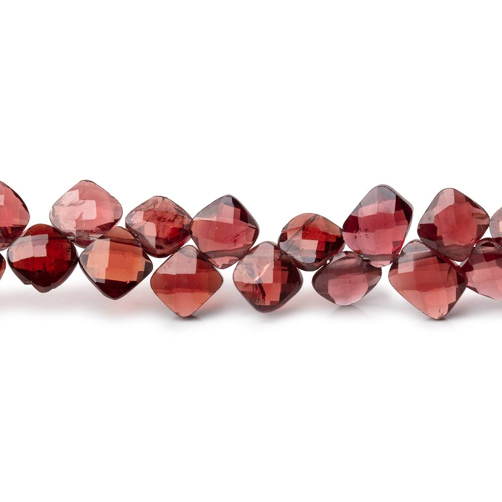 4-5mm Garnet Faceted Pillow Beads 6.5 inch 46 pieces