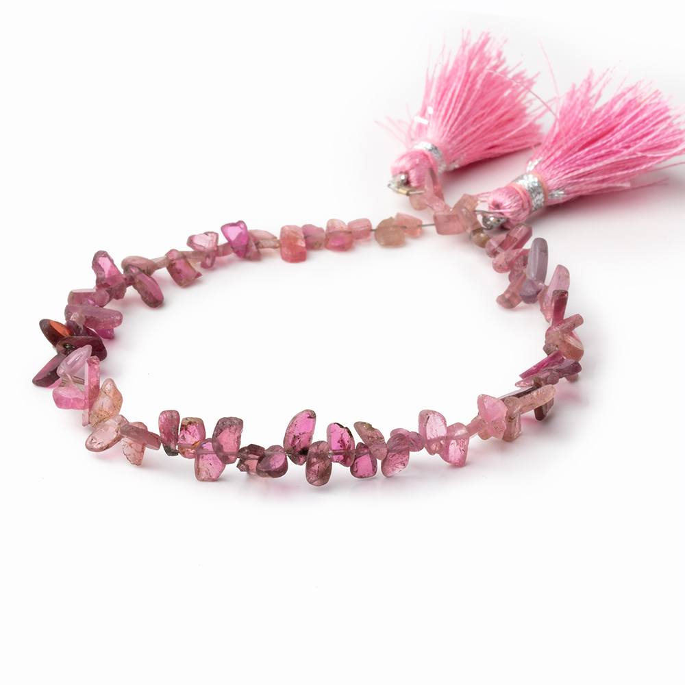 4-7mm Pink Tourmaline Slice Beads 7.75 inch 48 pieces