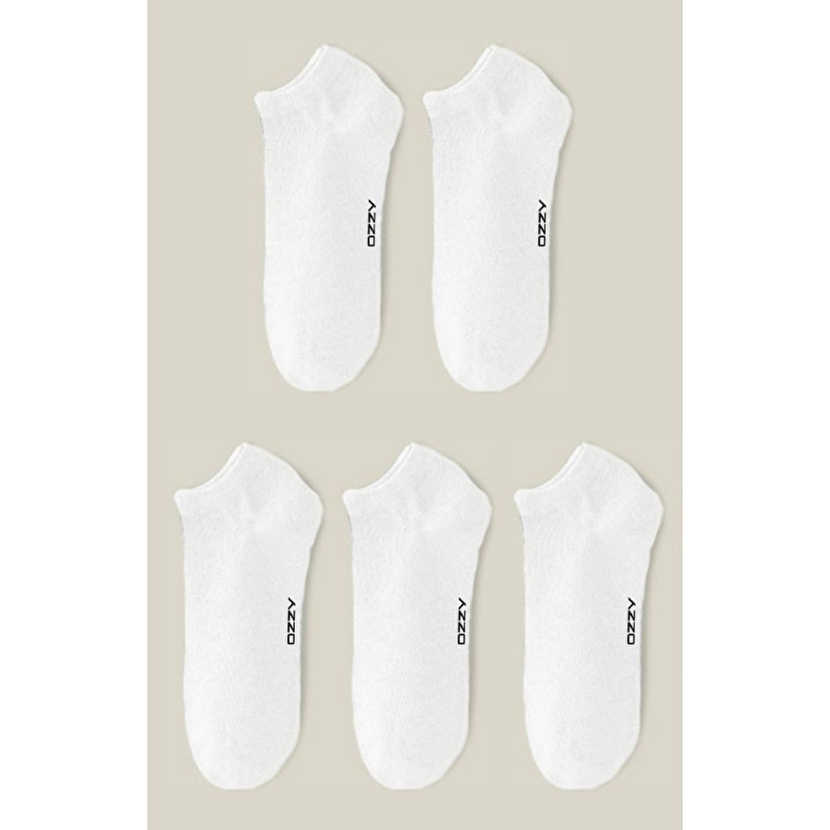 Ozzy Socks Men's Seamless Socks - 5 Pack Comfortable Cotton White Socks for Men (Size 40/44)