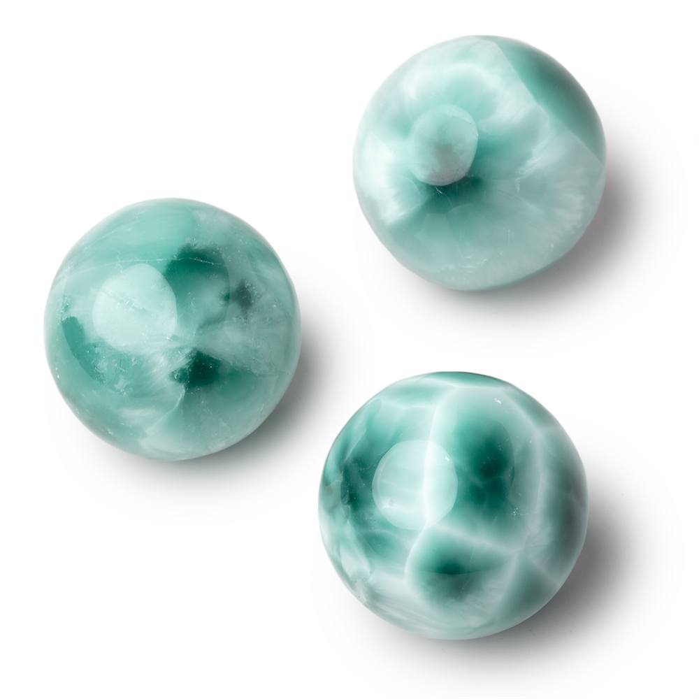 40mm Russian Green Angelite Undrilled Plain Sphere 1 piece