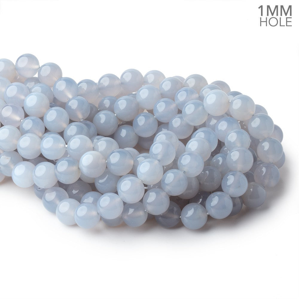 12mm Turkish Blue Chalcedony Plain Round 15.5 inch 32 Beads