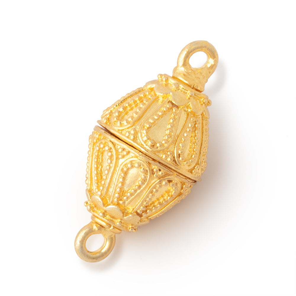20x14.5mm Miligrain Tear Drop Design Bicone Magnetic Clasp 1 piece