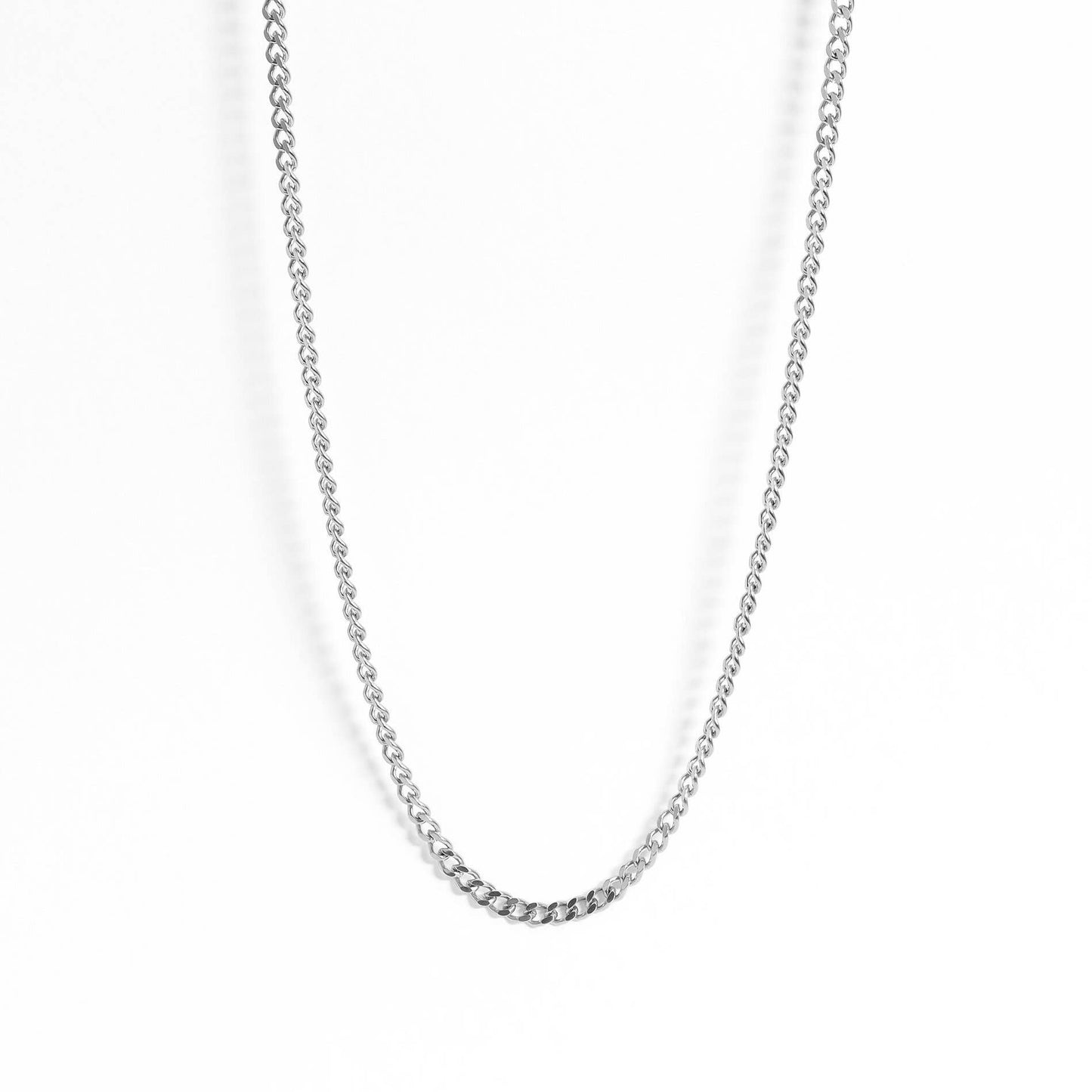 Collier chaîne maille gourmette en acier inoxydable