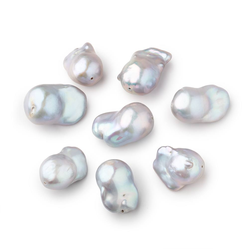 17-21mm Silver Ultra Baroque Focal Beads 1 piece AA