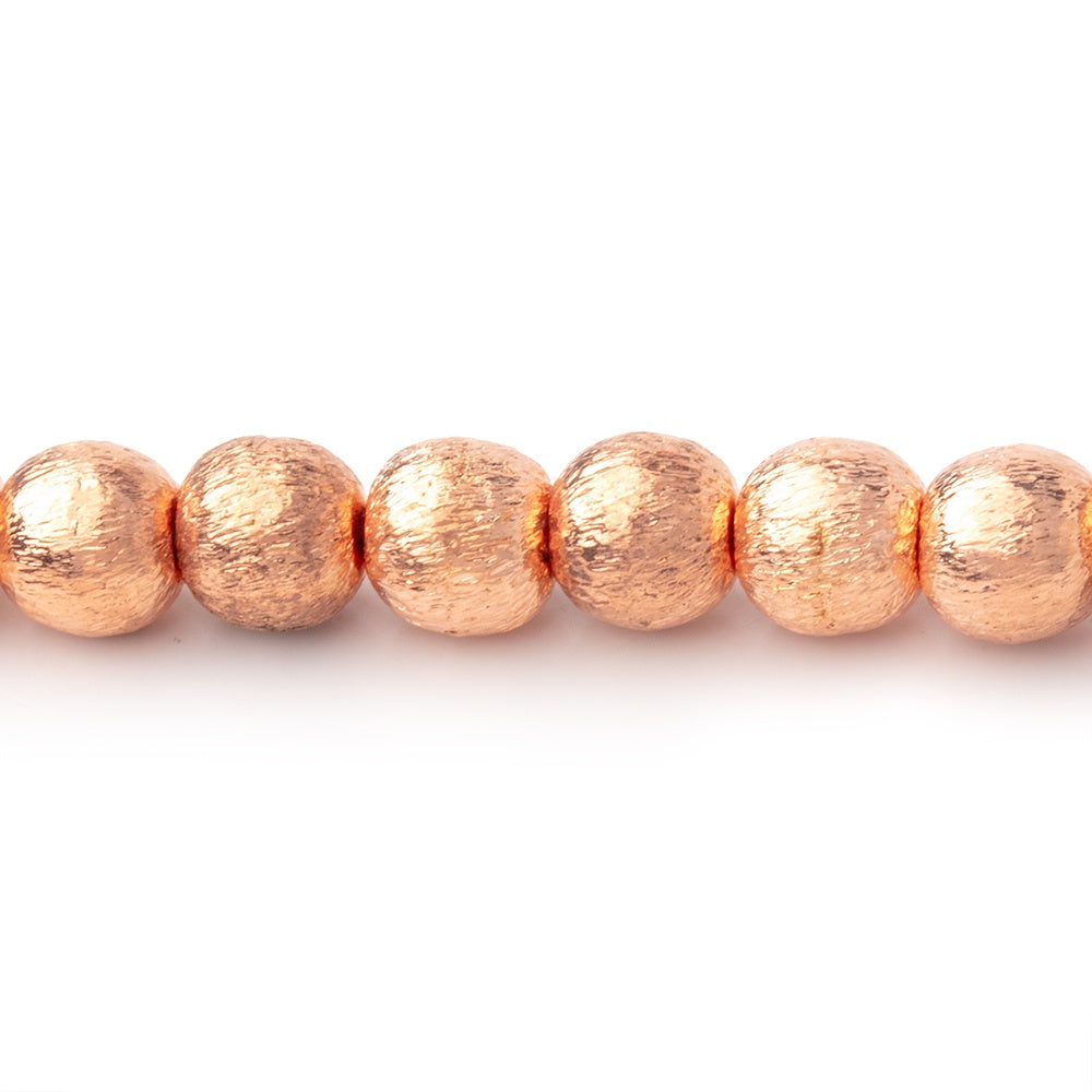 6mm Brushed Round Beads