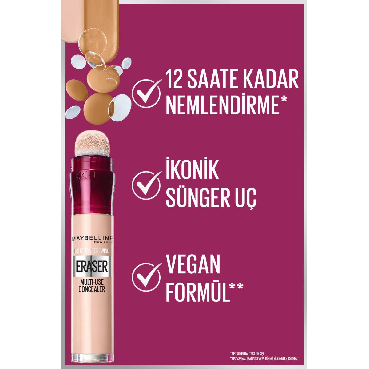 Maybelline New York Instant Anti Age Eraser Concealer - High Coverage, Anti-Aging Makeup for Flawless Complexion