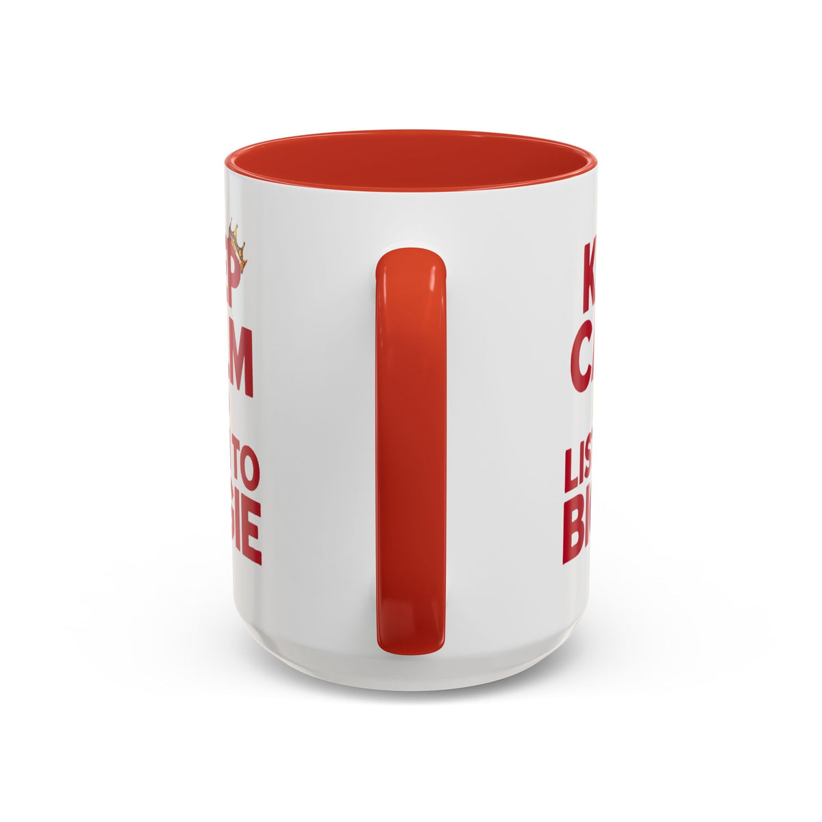 Keep Calm and Listen to Biggie Red Mug — 11oz & 15oz Ceramic Coffee Cup