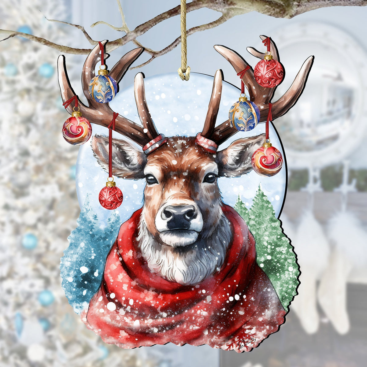 Christmas Mood Wooden Ornaments by G. Debrekht Christmas Decor - 8611034