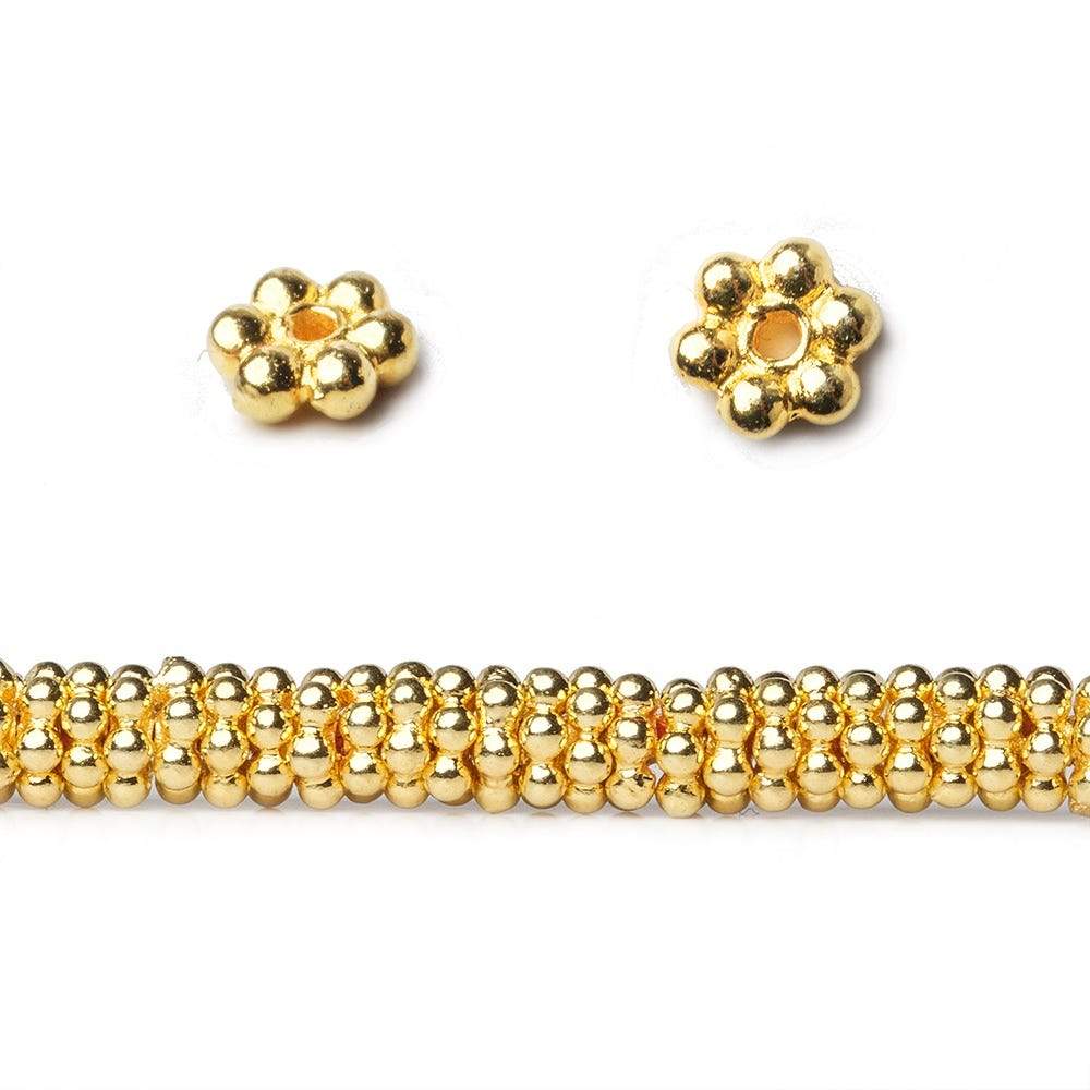 4mm Daisy Spacer Beads 8 inch 155 pieces