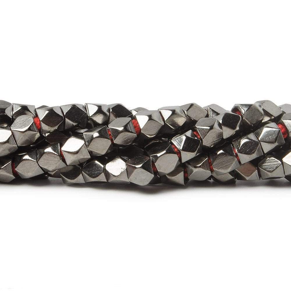 4mm Hand Polished Faceted Nugget Beads 8 inch 45 pieces