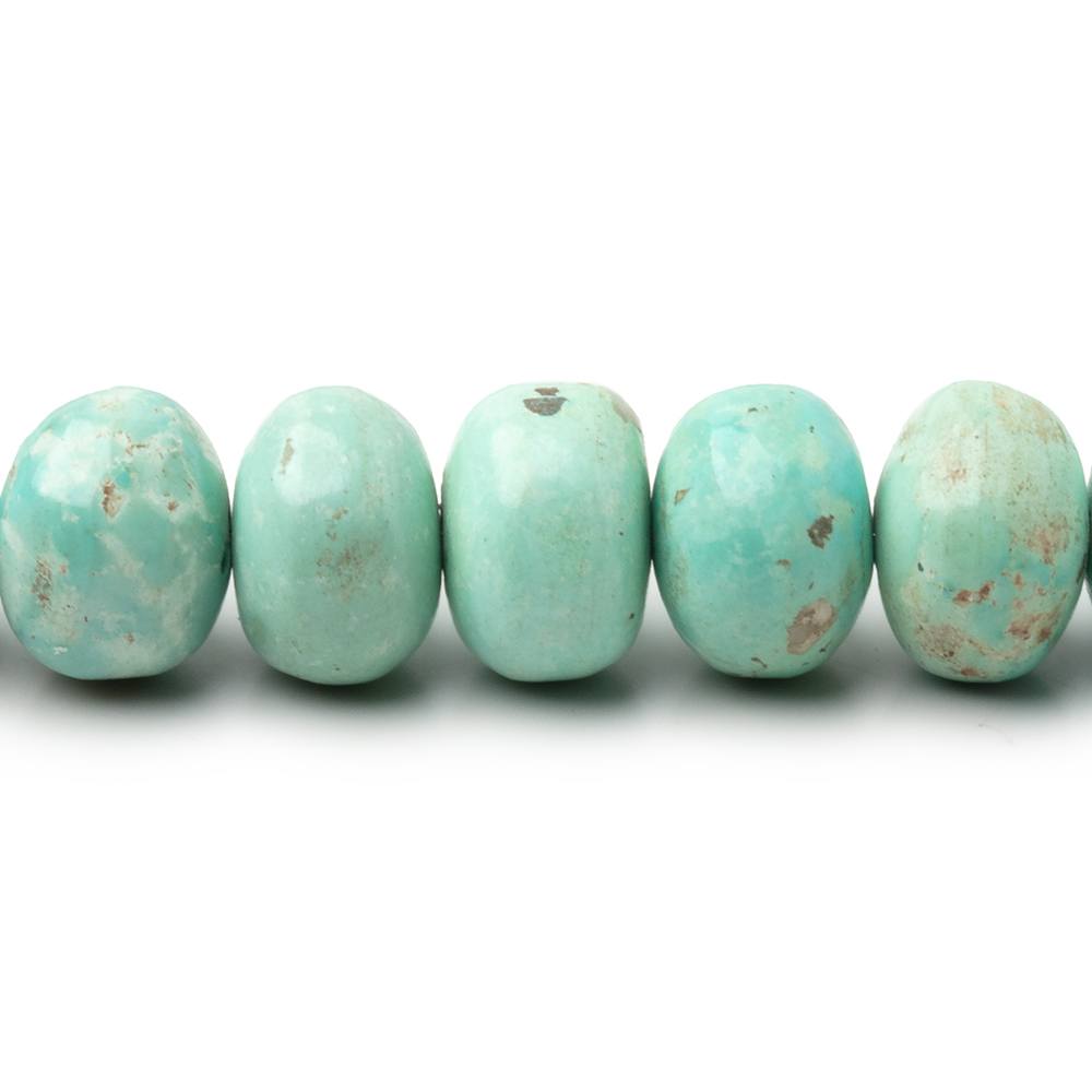 5-10mm Mongolian Turquoise Plain Rondelle Beads 18 inch 88 pieces