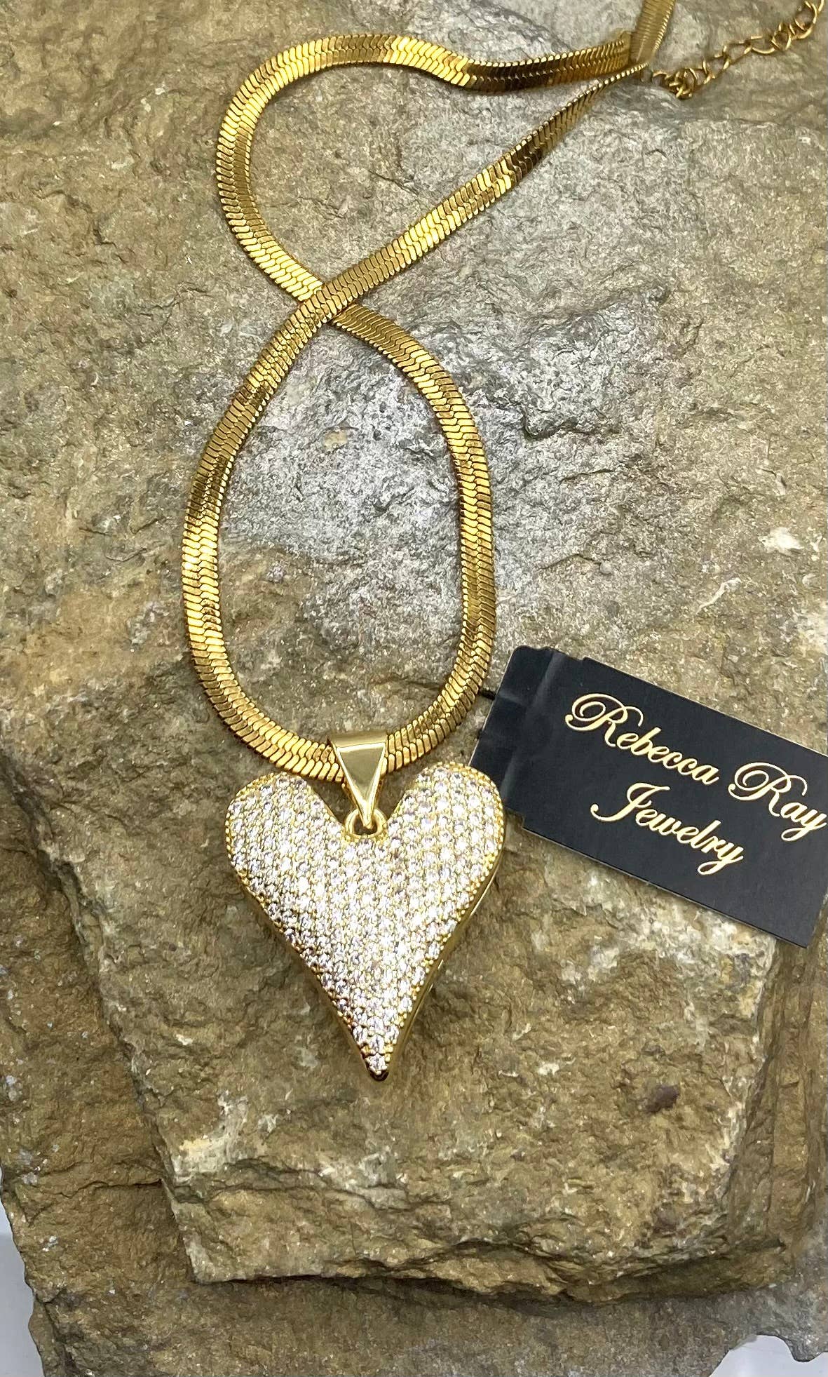 Collier Cœur Soufflé en Cristal Rebecca Ray