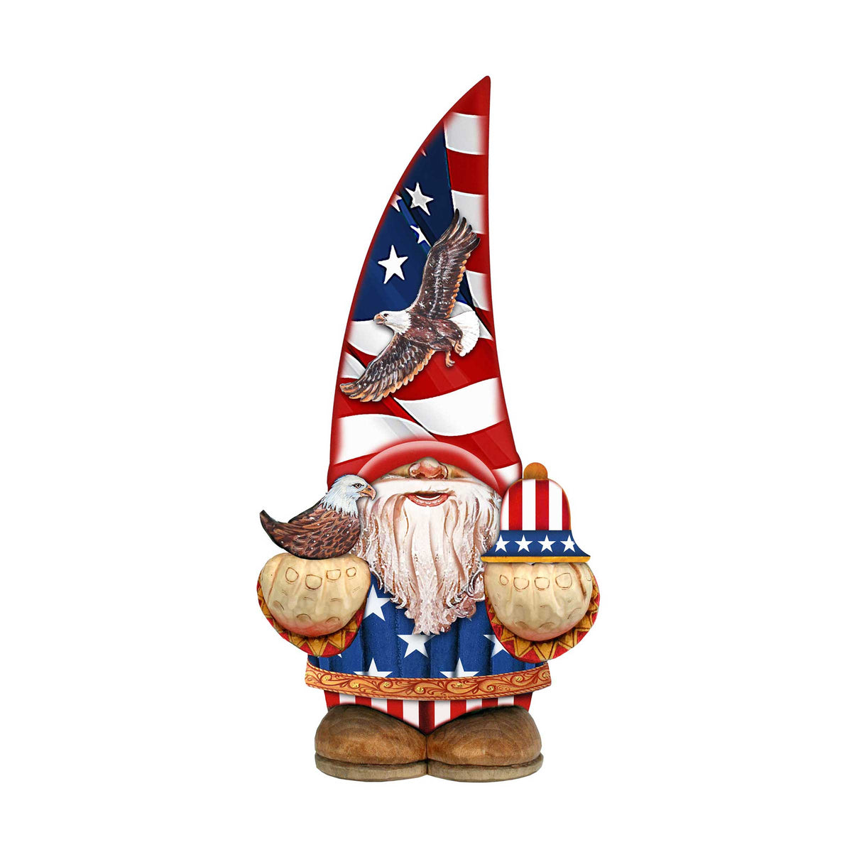 Americana Gnome Holiday Door Decor by G. DeBrekht - American Christmas Decor - 8611015H