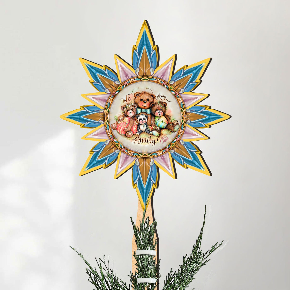 We Are the Family Tree Topper Wooden Decor by Jamie Mills-Price - Christmas Decor - 89520-MP