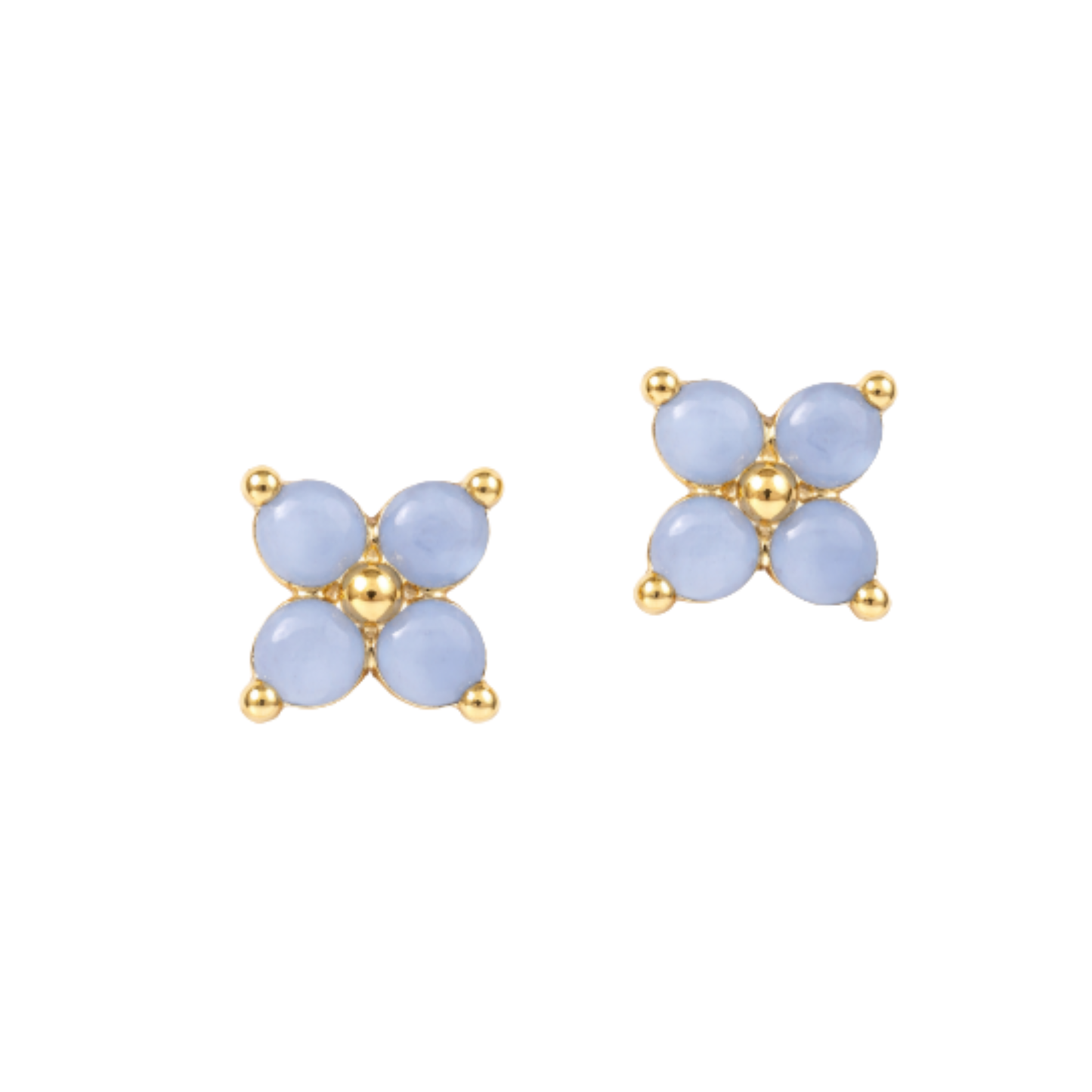 Boucles d'oreilles clous opale grappe florale usée West