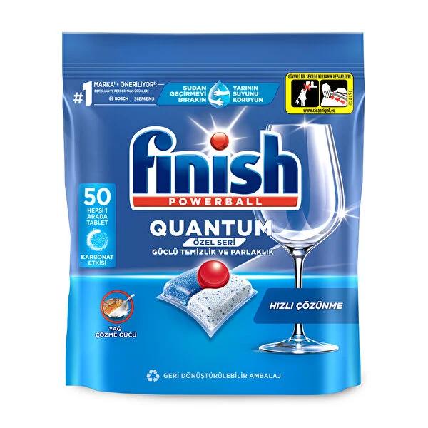 Finish Quantum Dishwasher Detergent Pods - 50 Count - Powerful Clean, Sparkling Dishes, Convenient Capsules
