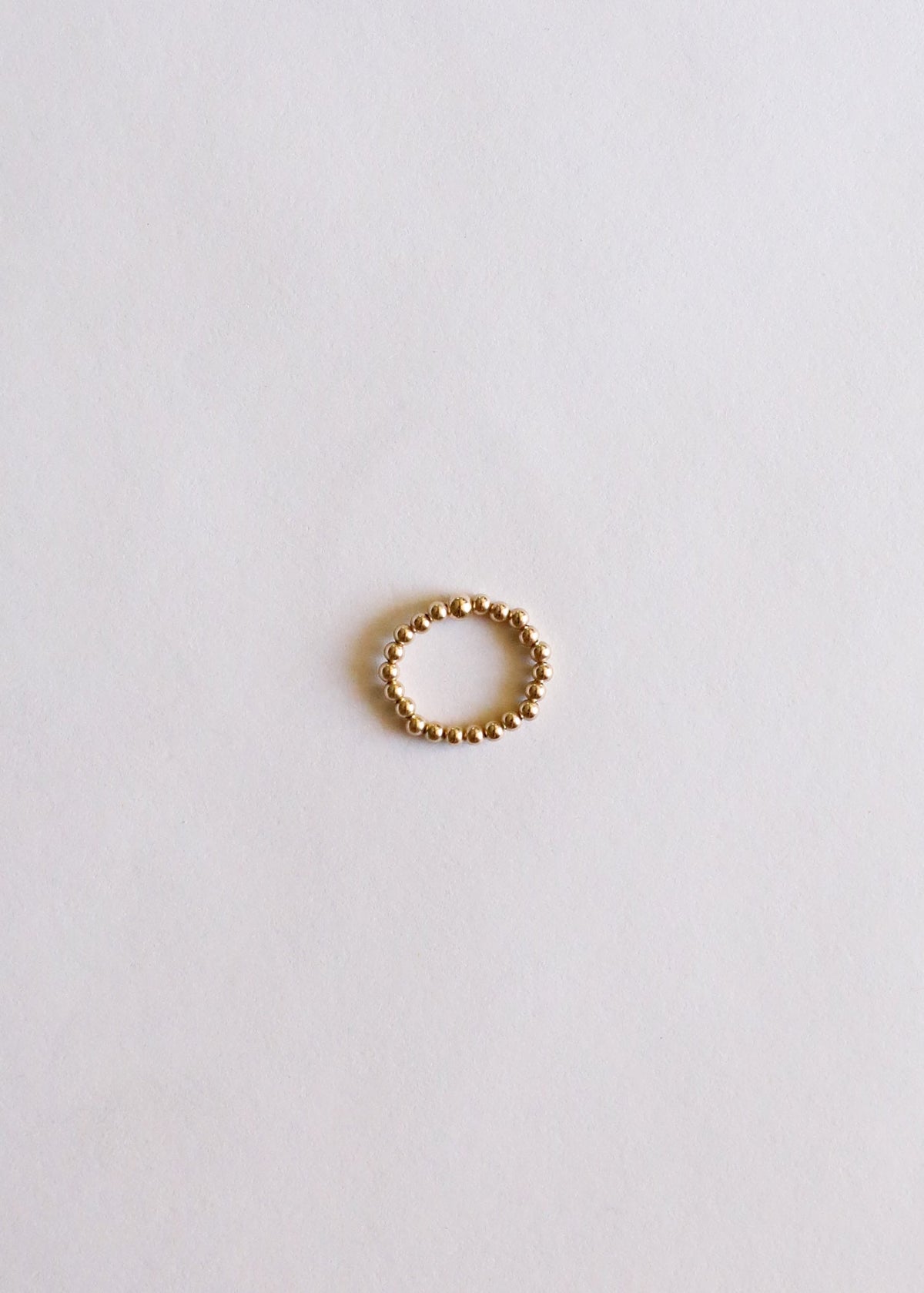 Raw Honey Baltic Amber + 14K Gold Filled || Beaded Ring Stack
