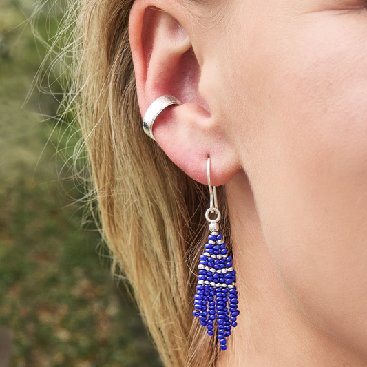 Silpada Endless Harmony Sterling Silver Seed Bead Drop Earrings