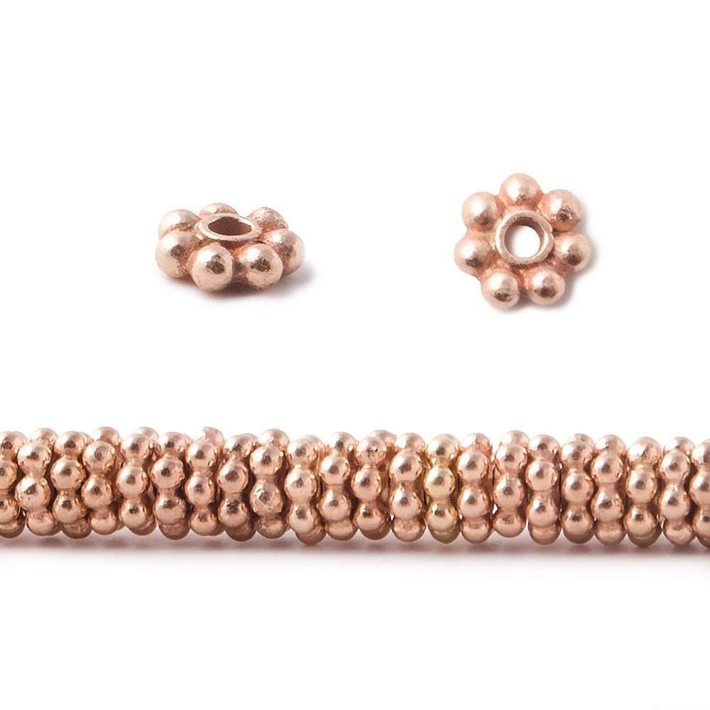 5mm Daisy Spacer Beads 8 inch 128 pieces