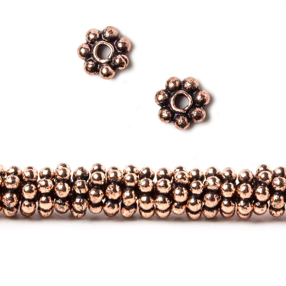 5mm Daisy Spacer Beads 8 inch 128 pieces