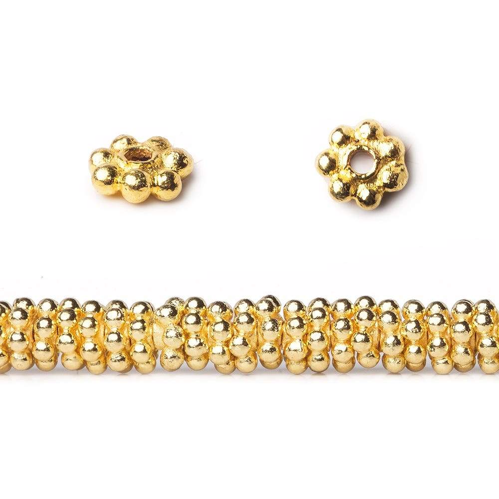 5mm Daisy Spacer Beads 8 inch 128 pieces