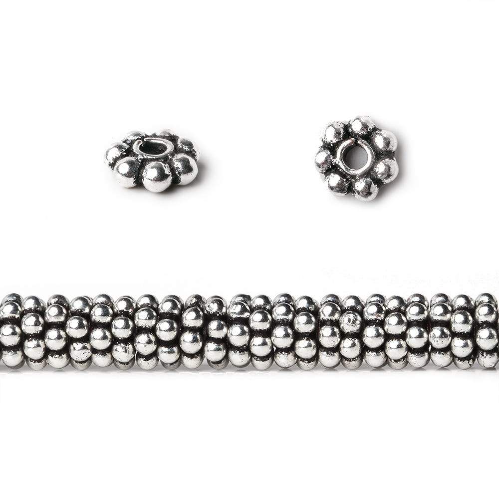 5mm Daisy Spacer Beads 8 inch 128 pieces