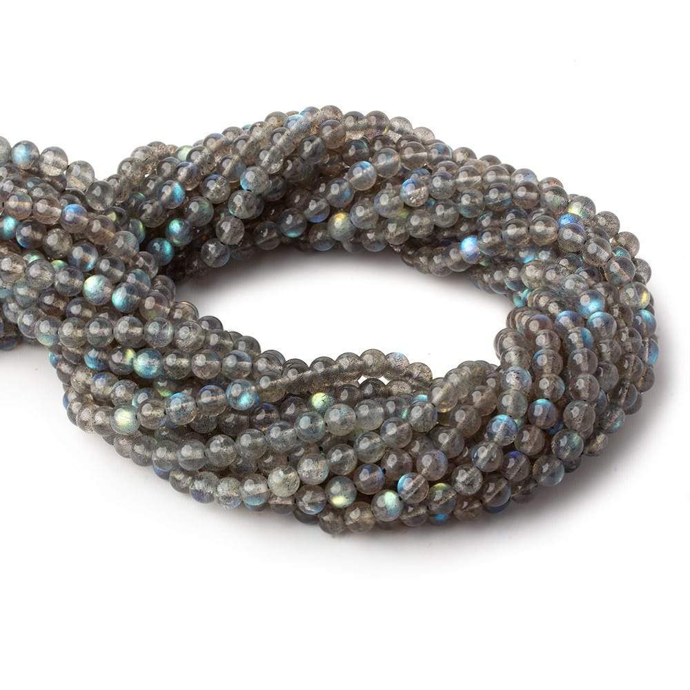 5mm Labradorite plain round beads 16 inch 80 pieces AA