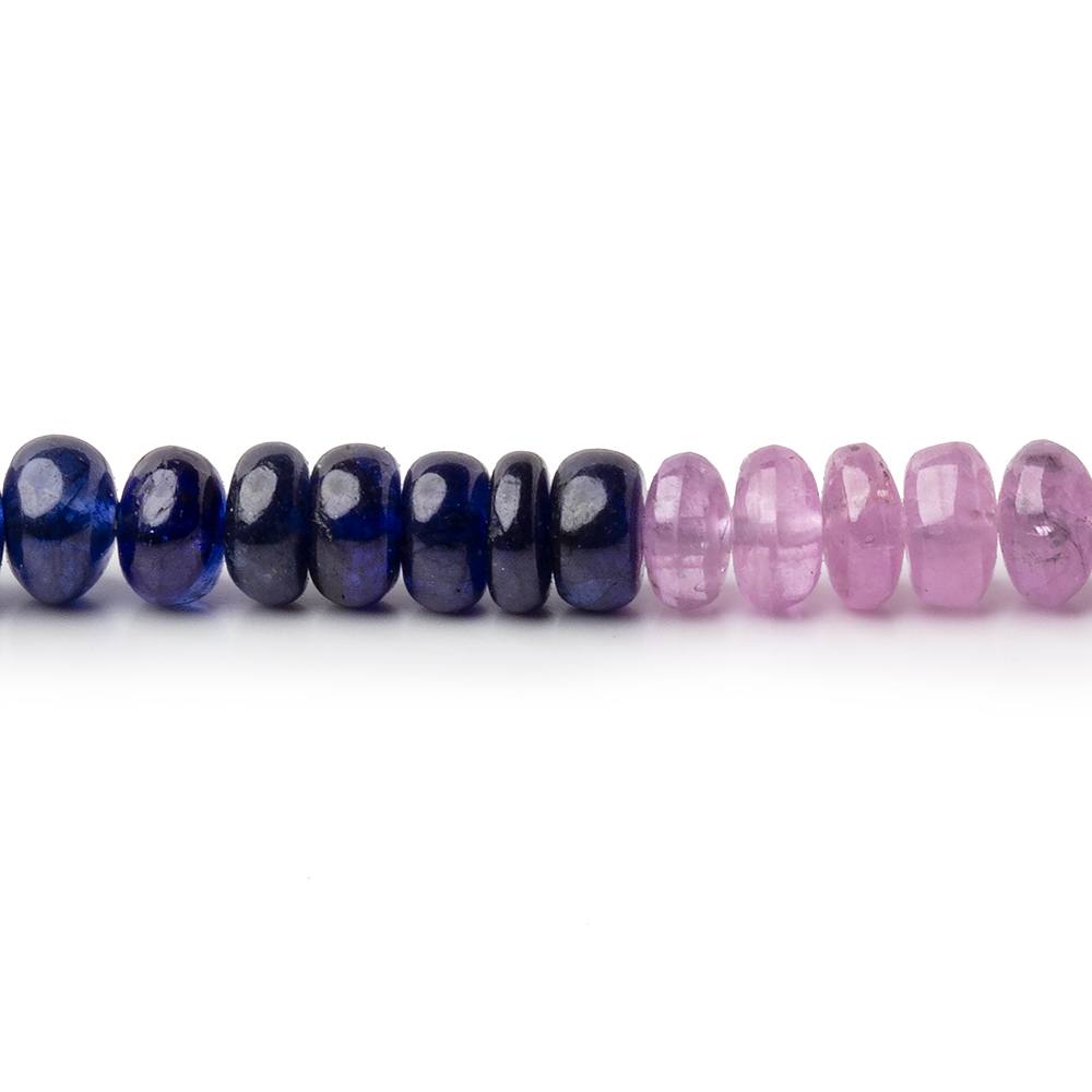 5mm Multi Color Sapphire Plain Rondelle Beads 18 inch 151 pieces AA