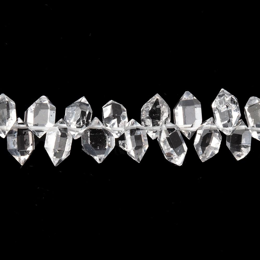 3x5mm Double Terminated Crystal Quartz Beads 7.5 inch 66 pieces