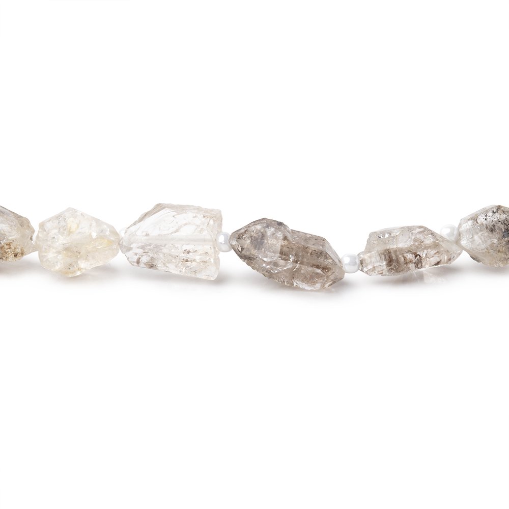 Double Terminated Quartz natural crystal beads 15 inch 42 pieces 5x4-11x6mm