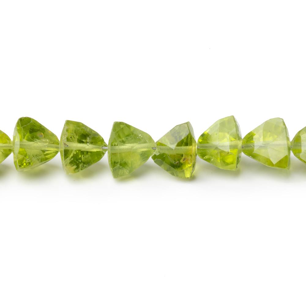 5.5-6mm Peridot Faceted Trillion Beads 16 inch 75 pieces AA