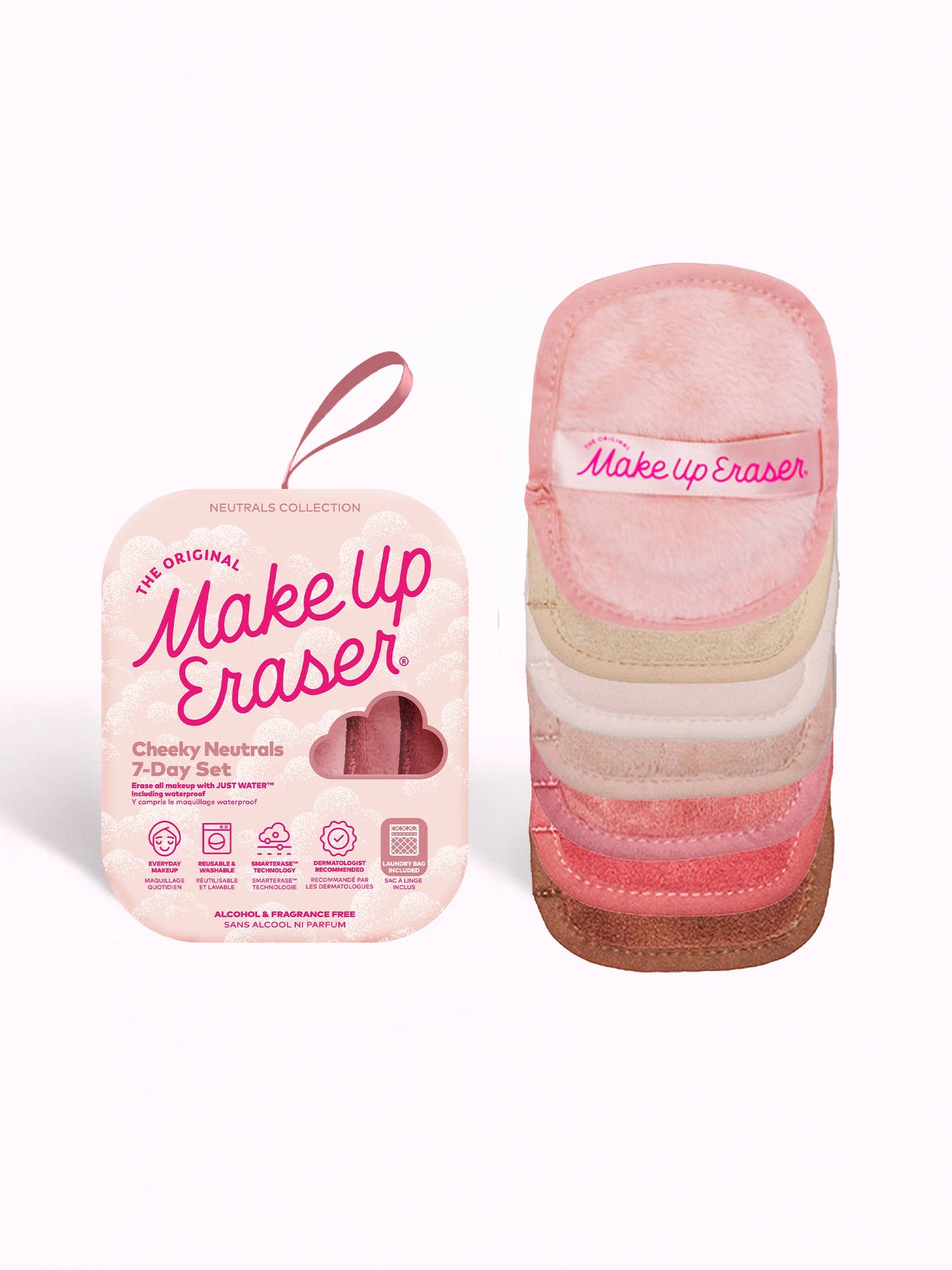 Sweet Cheeks MakeUp Eraser – Lot de 7 jours | Nuances Blush/Rose Neutre