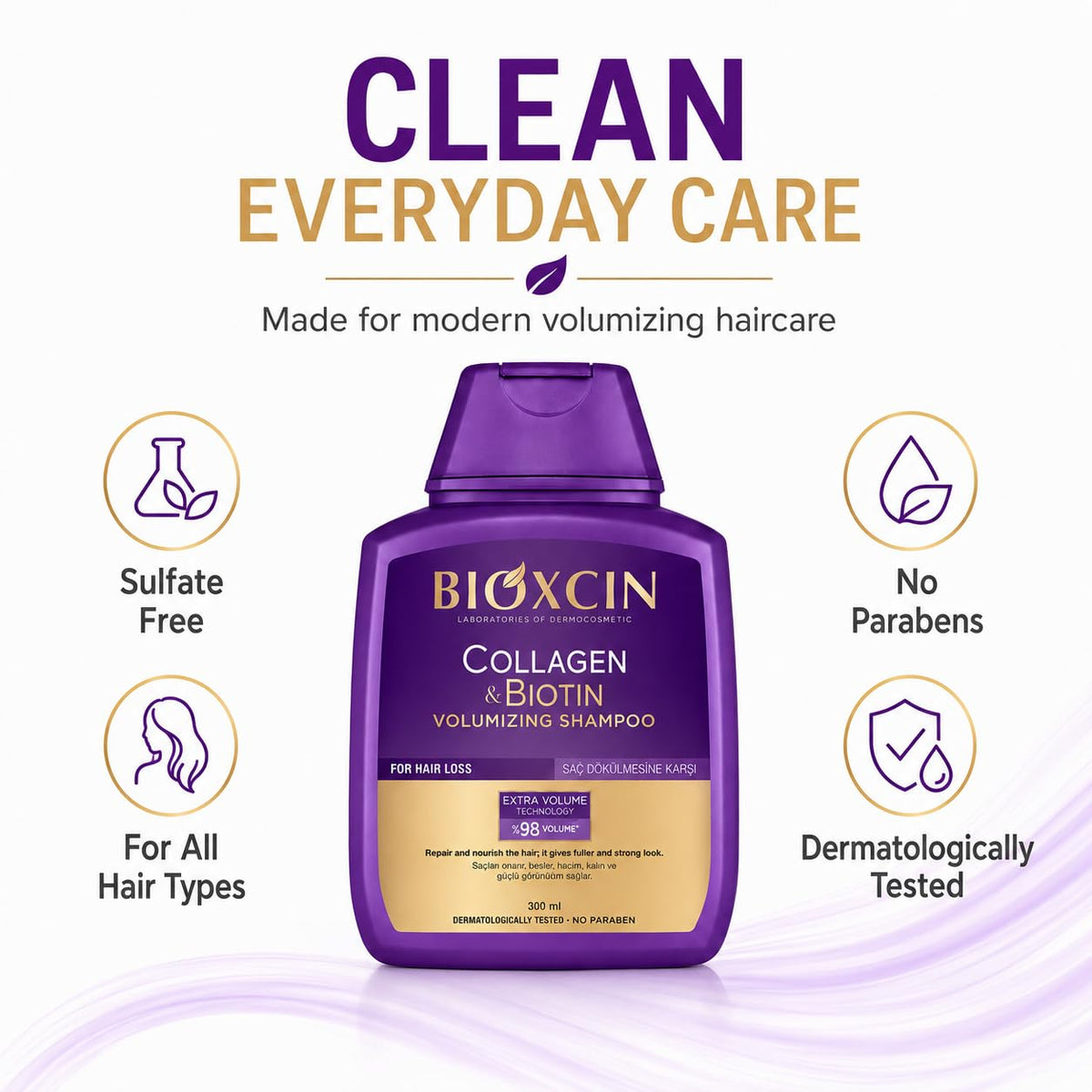 Bioxcin Collagen & Biotin Shampoo - Volume Boost | 300ml