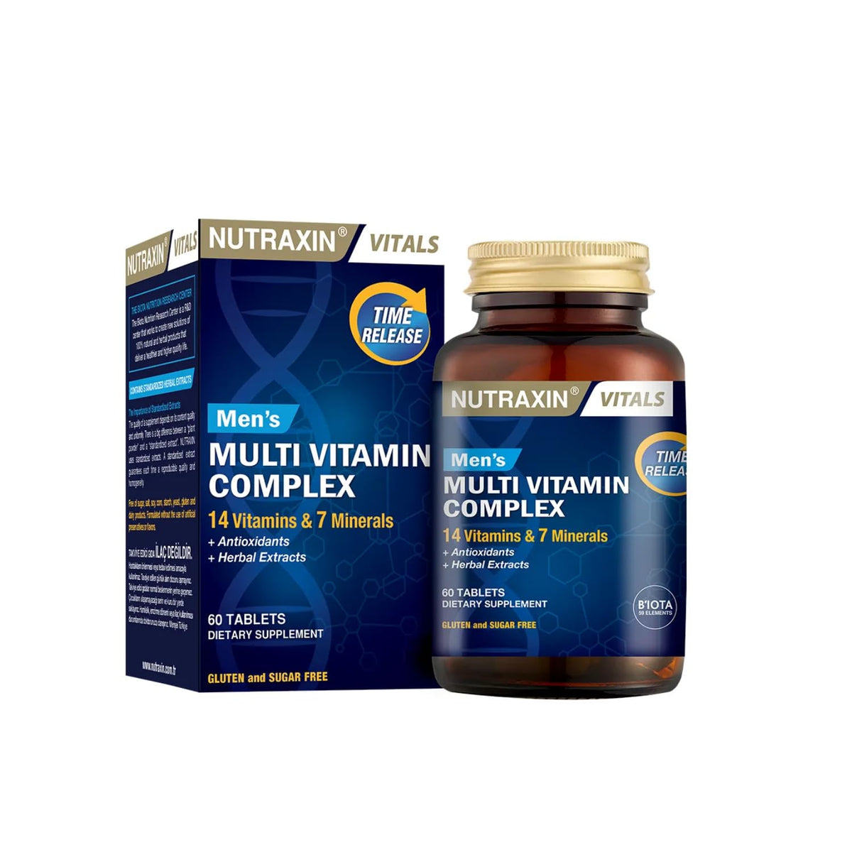 Nutraxin Multivitamin Mineral Immune Support Supplement - 60 Tablets | Boosts Immune System & Energy