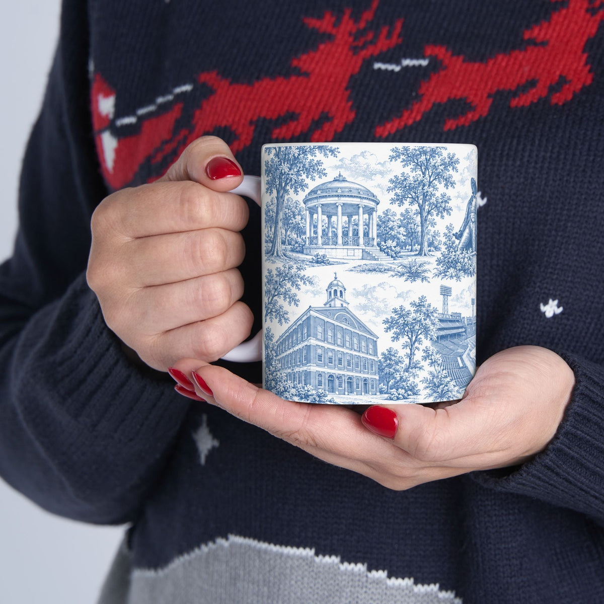 Boston Blue Toile de Jouy Ceramic Mug (11oz)