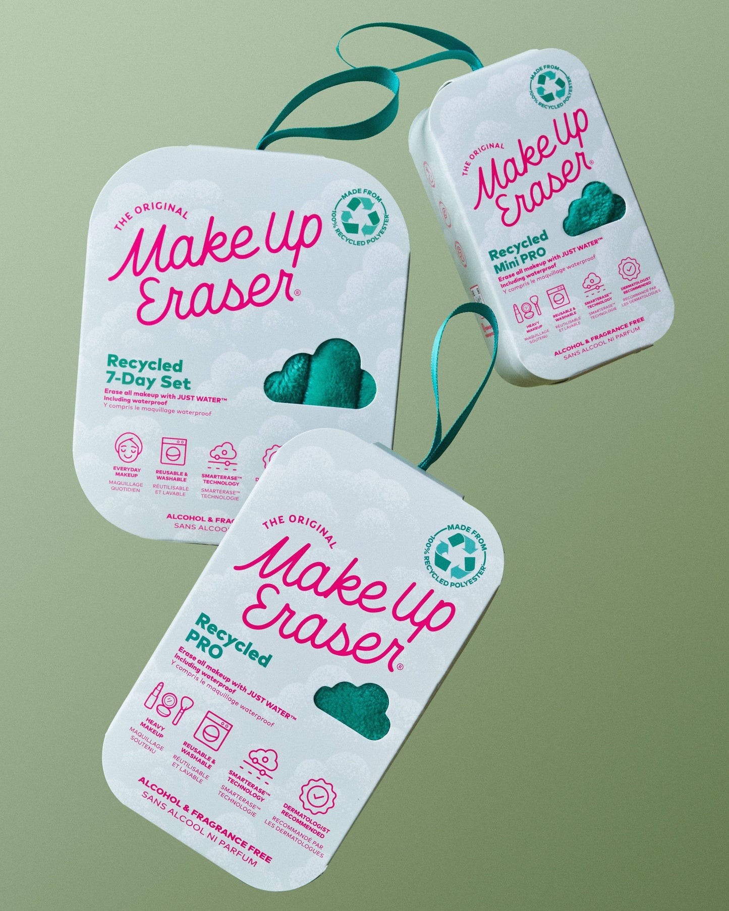 Ensemble de 7 jours VERT | Démaquillant 100 % recyclé