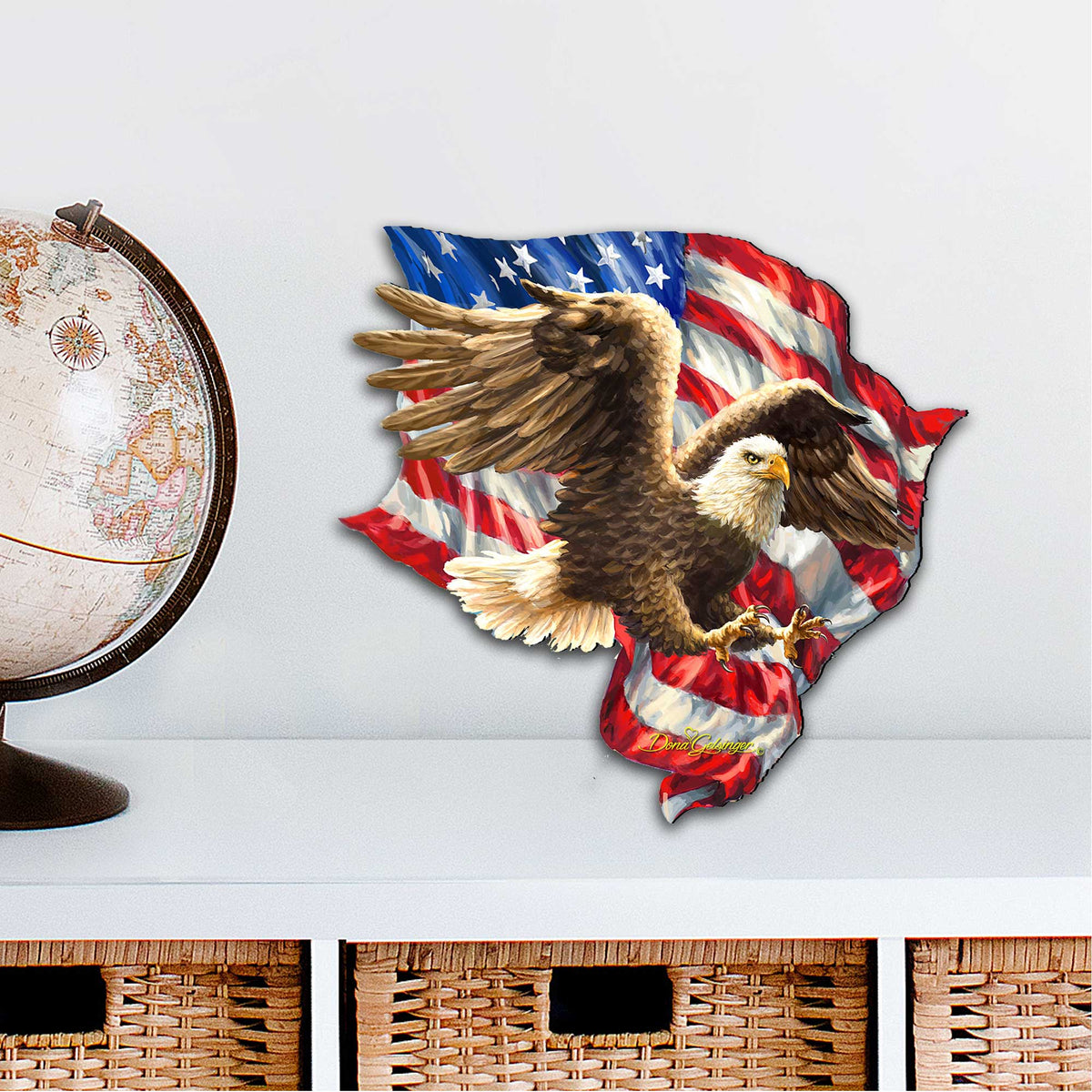 American Liberty Eagle Holiday Door Decor by D. Gelsinger - American Christmas Decor - 8461052H-1432