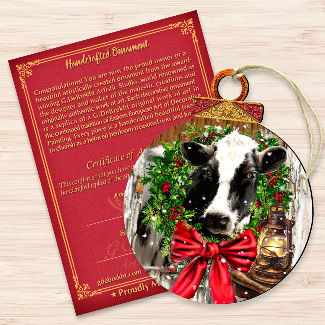 Christmas on the Farm Wooden Ornaments by Gelsinger - Christmas Decor - 8021128-DG