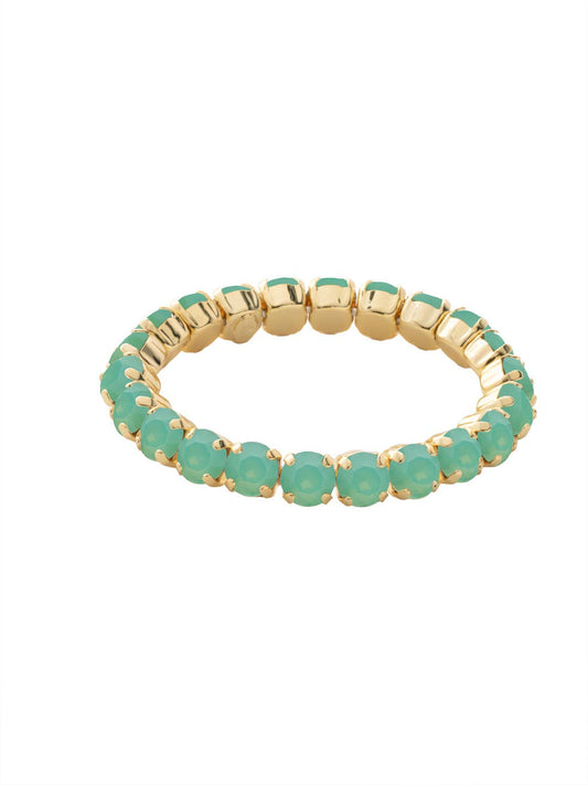 Bracelet extensible en cristal opale du Pacifique plaqué or 10K Sorrelli 7 pouces