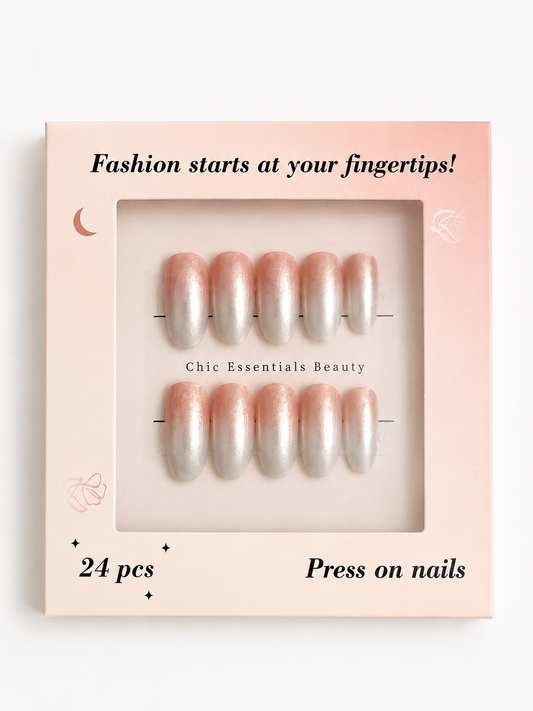 Faux Ongles à Presser Chic Essentials Champagne Glow (24 p.)