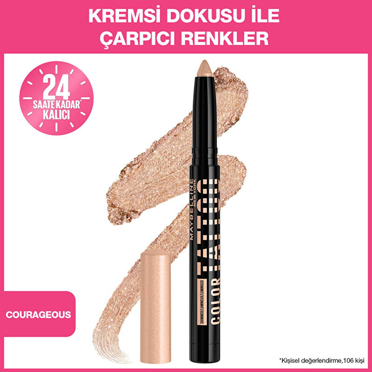 Maybelline Color Tattoo Courageous: Long-Lasting, Smudge-Proof Cream Eyeshadow for Intense Color