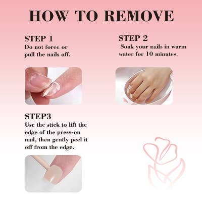 Ongles à Presser Chic Essentials Pétales Rosés (24 p.)